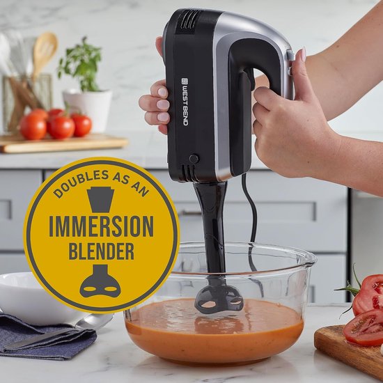 Handmixer met staafmixer - Keukenmixer set - Recepten maken - 7 accessoires inclusief - 250 watt - Zwart — afbeelding 5