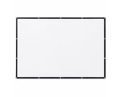 Projectiescherm - Projectiedoek - 100 inch (16:9) - Opvouwbaar - Mat Wit