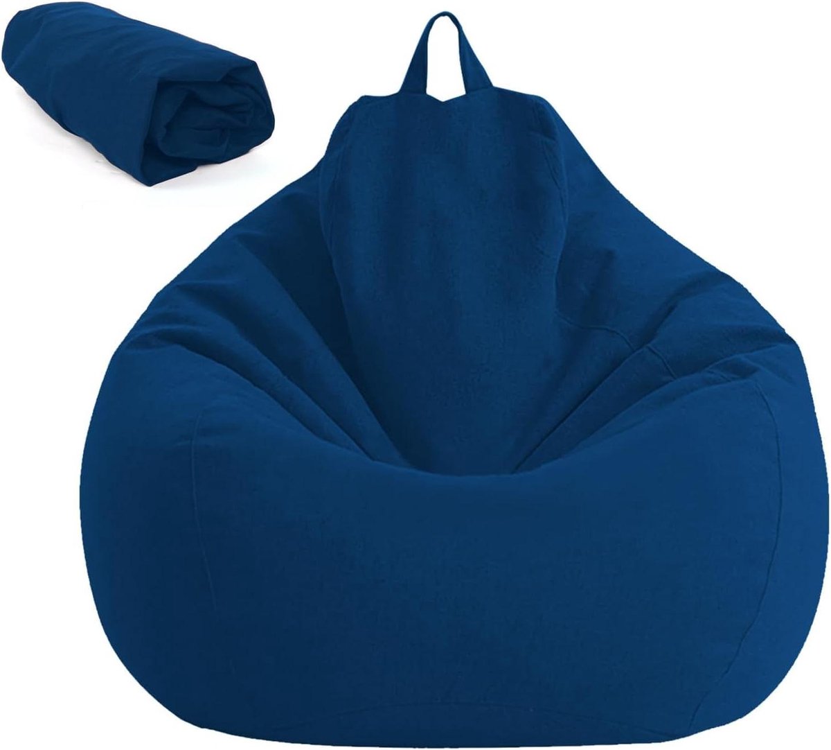 Zitzakhoes - Beanbag hoes - Ontspannen Zitten - Met Opbergvakken - 100 x 120 cm - Marineblauw