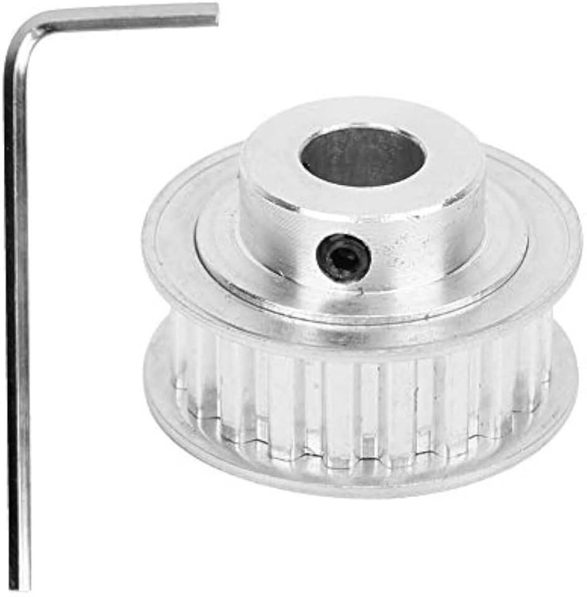 20 tanden synchrone wielschijfbreedte 10 mm Born synchroonwiel XL-type aluminium katrol met sleutel voor tafelzaag - 4 binnendiameter (6 mm)