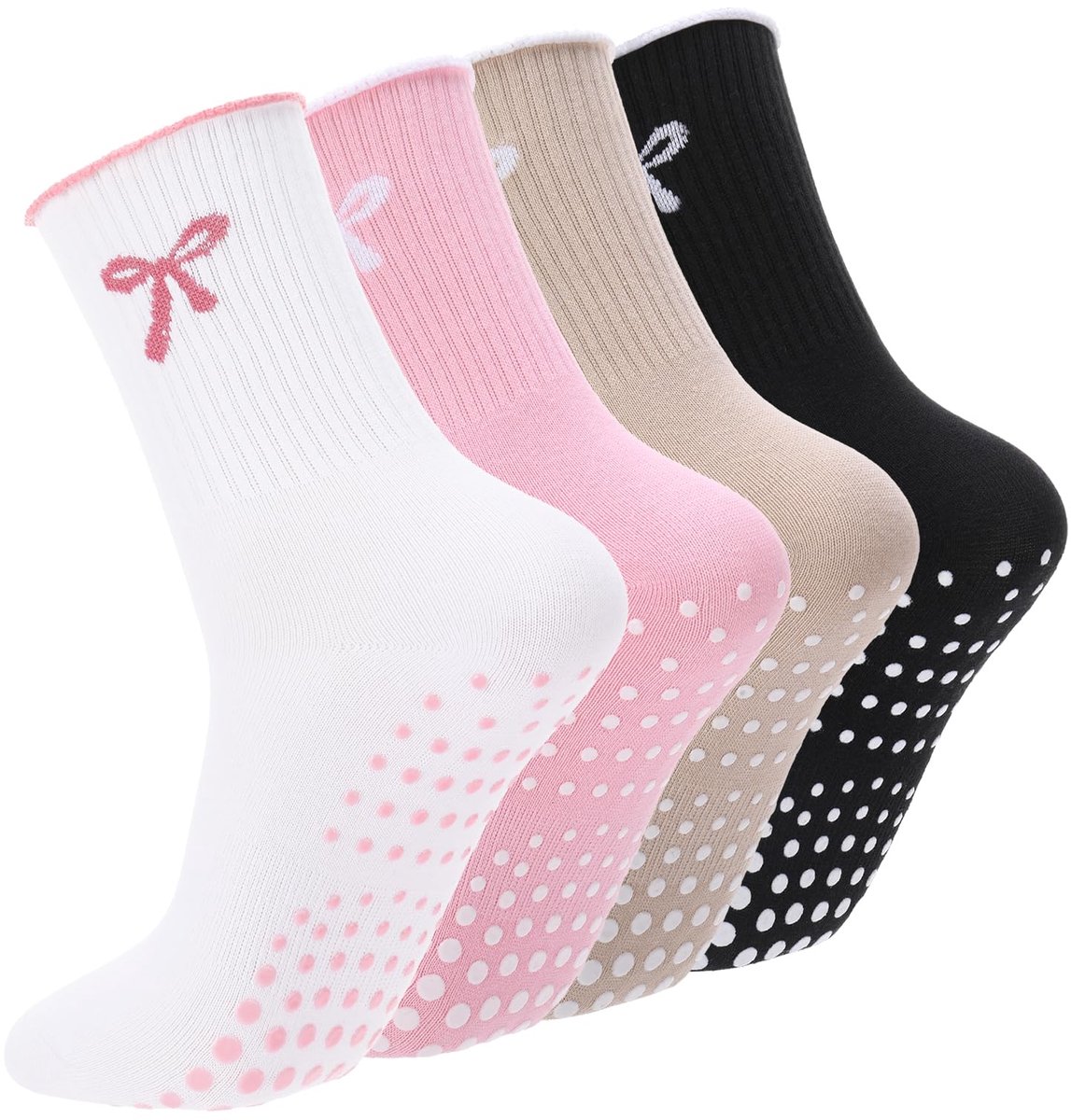 Sokken voor dames, pilatesokken, katoenen yogasokken, sportsokken voor zwangerschap, fitness, fitnessstudio, ziekenhuis, hardlopen, ballet, trampoline, wandelen, EU 36-40