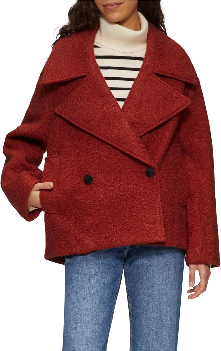 2148265 dames Caban jas van bouclé