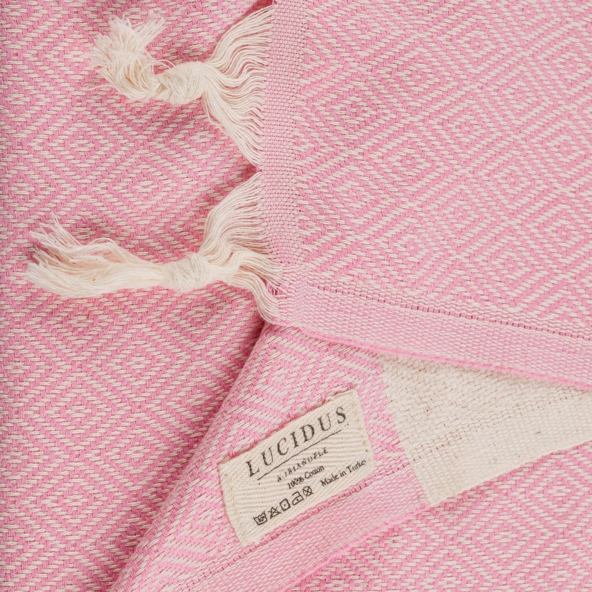 SnelShoppen - LUCIDUS XXL Hamamdoek 100 x 200 cm - Premium Strandlaken van 100% Turks Katoen - Sneldrogend en Zandvrij - Extra Grote Saunahanddoek en