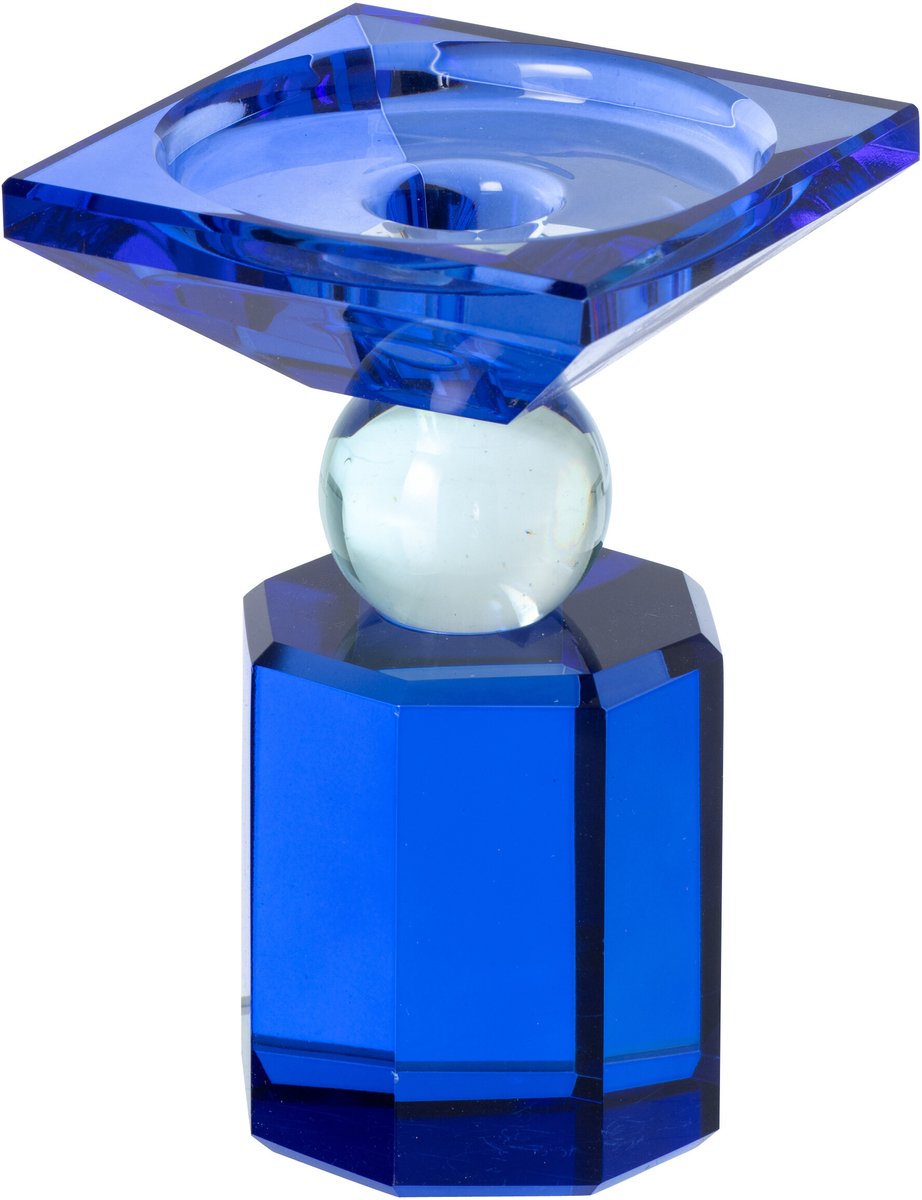 J-Line Kandelaar - glas - blauw