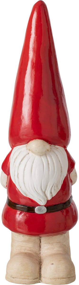 J-Line decoratie Kabouter - magnesium - donkerrood - small