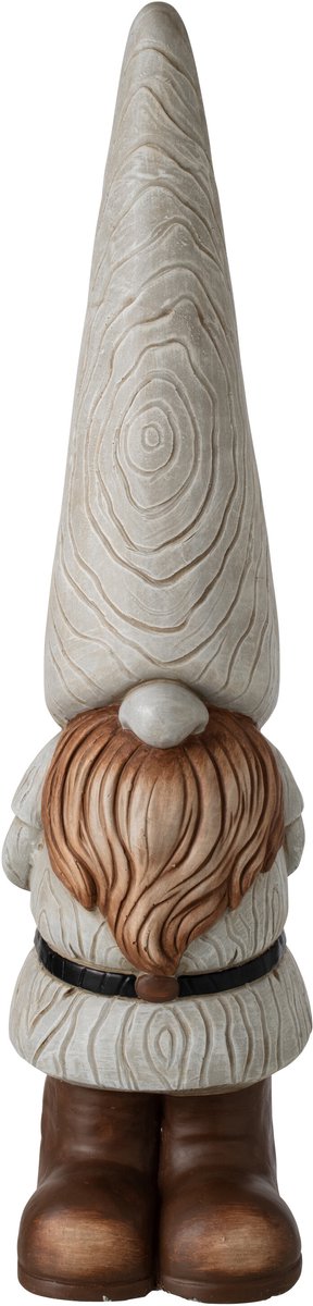 J-Line decoratie Kabouter - magnesium - grijs - large