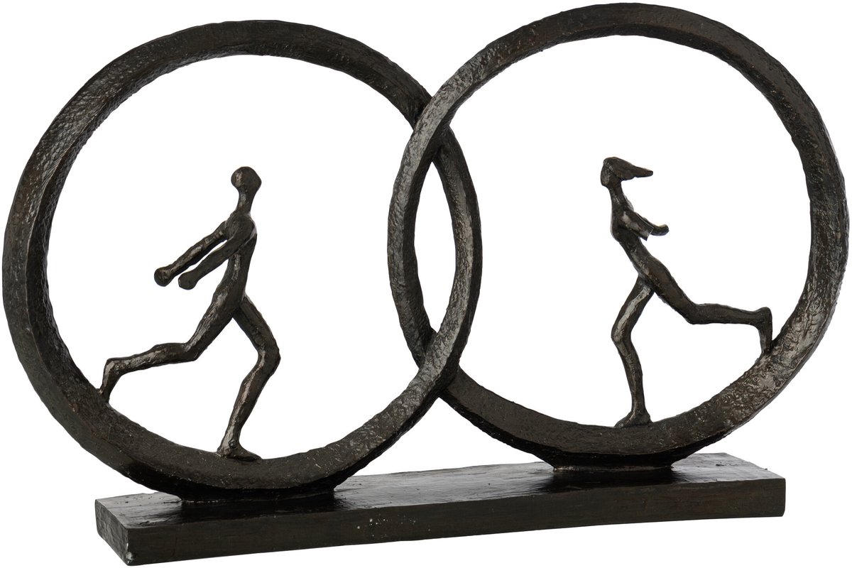 J-Line Koppel in ring - polyresin - zwart