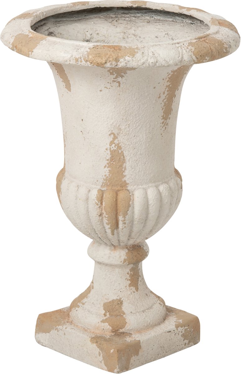 J-Line Medici bloempot voor buiten - magnesium - ecru/beige