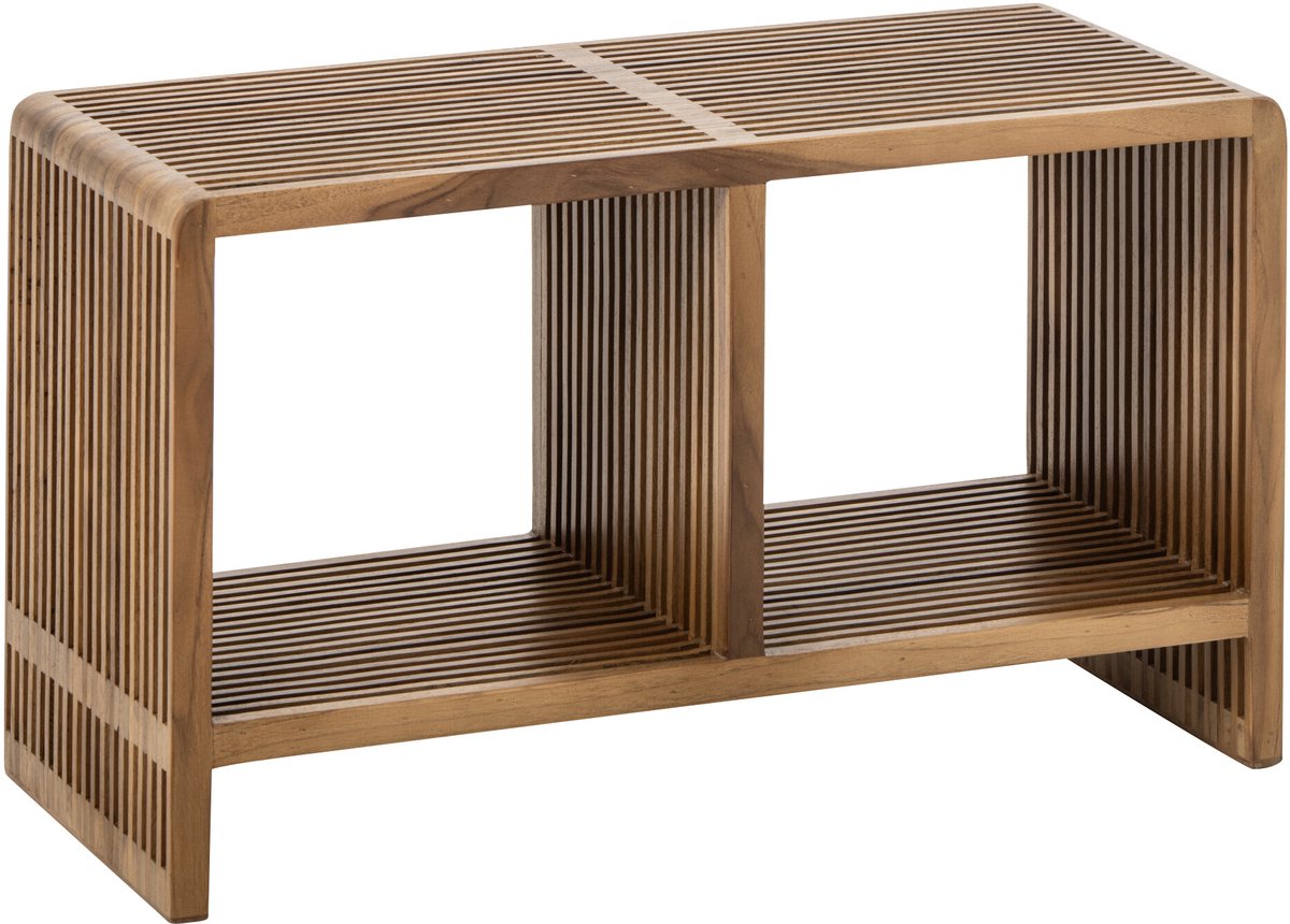 J-Line Bank met latten - gerecycled hout - naturel
