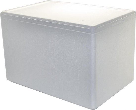 Thermische piepschuimbox 59,5x39,5x36 cm - 53,7 liter isolatie voor vervoer en opslag van Merkloos — afbeelding 2