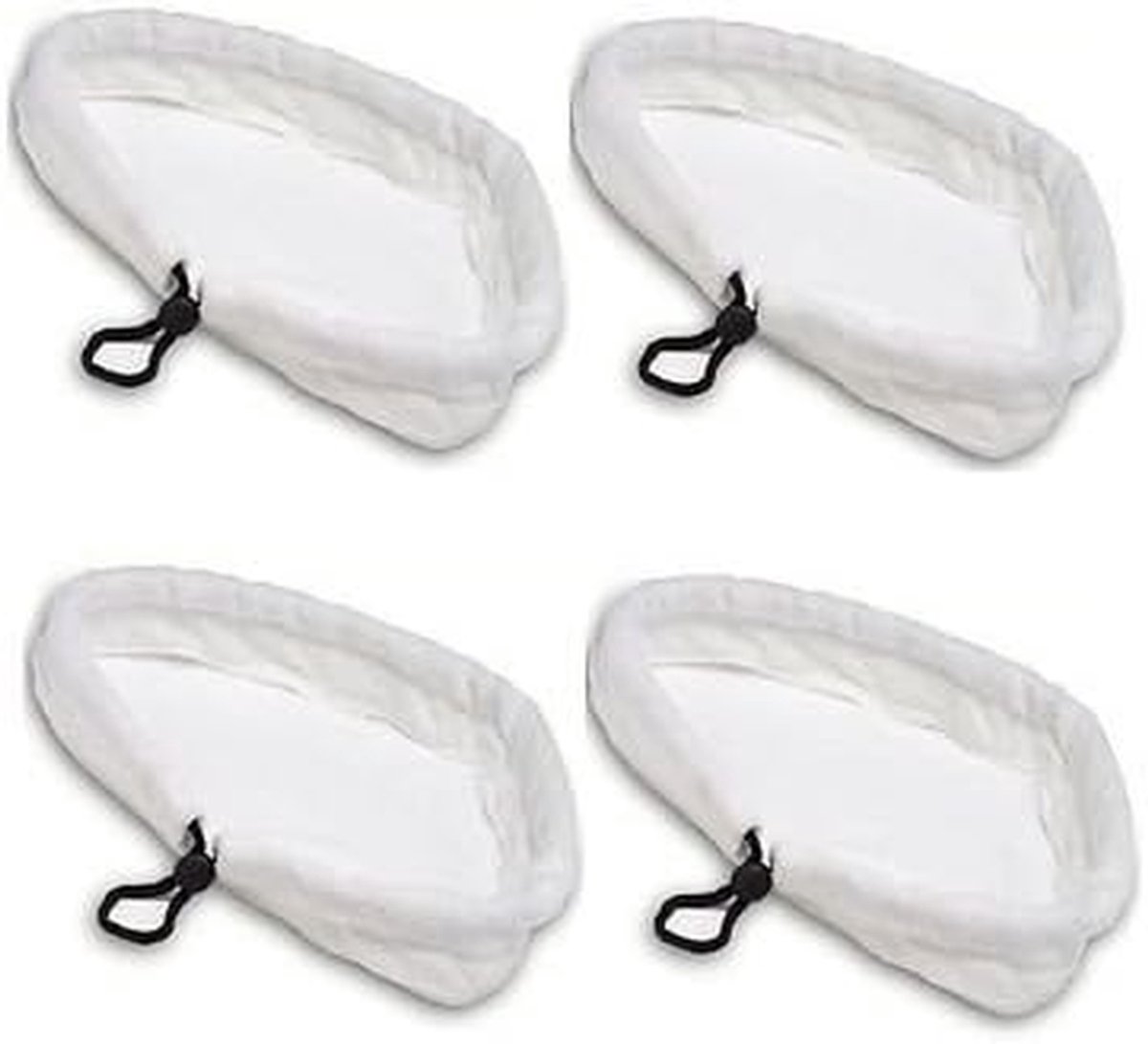 Stoom Mop Pads - Vervangende Doeken - Grondig Reinigen - Hoogwaardige Kwaliteit - 4 Stuks - Wit