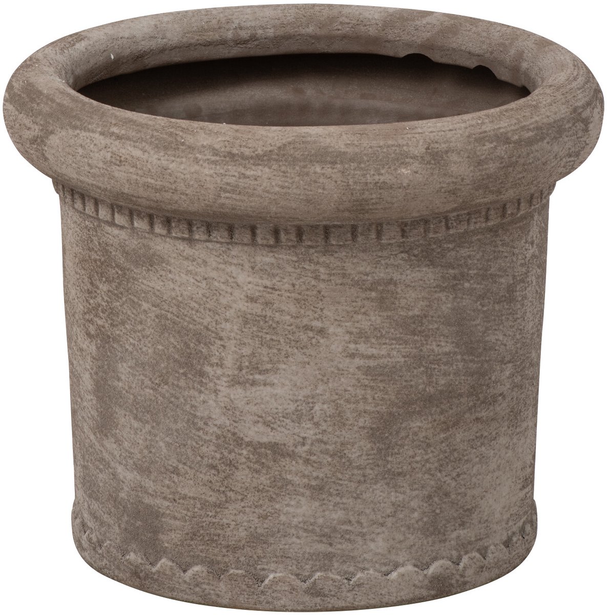 J-Line Bloempot - steengoed - greige - medium