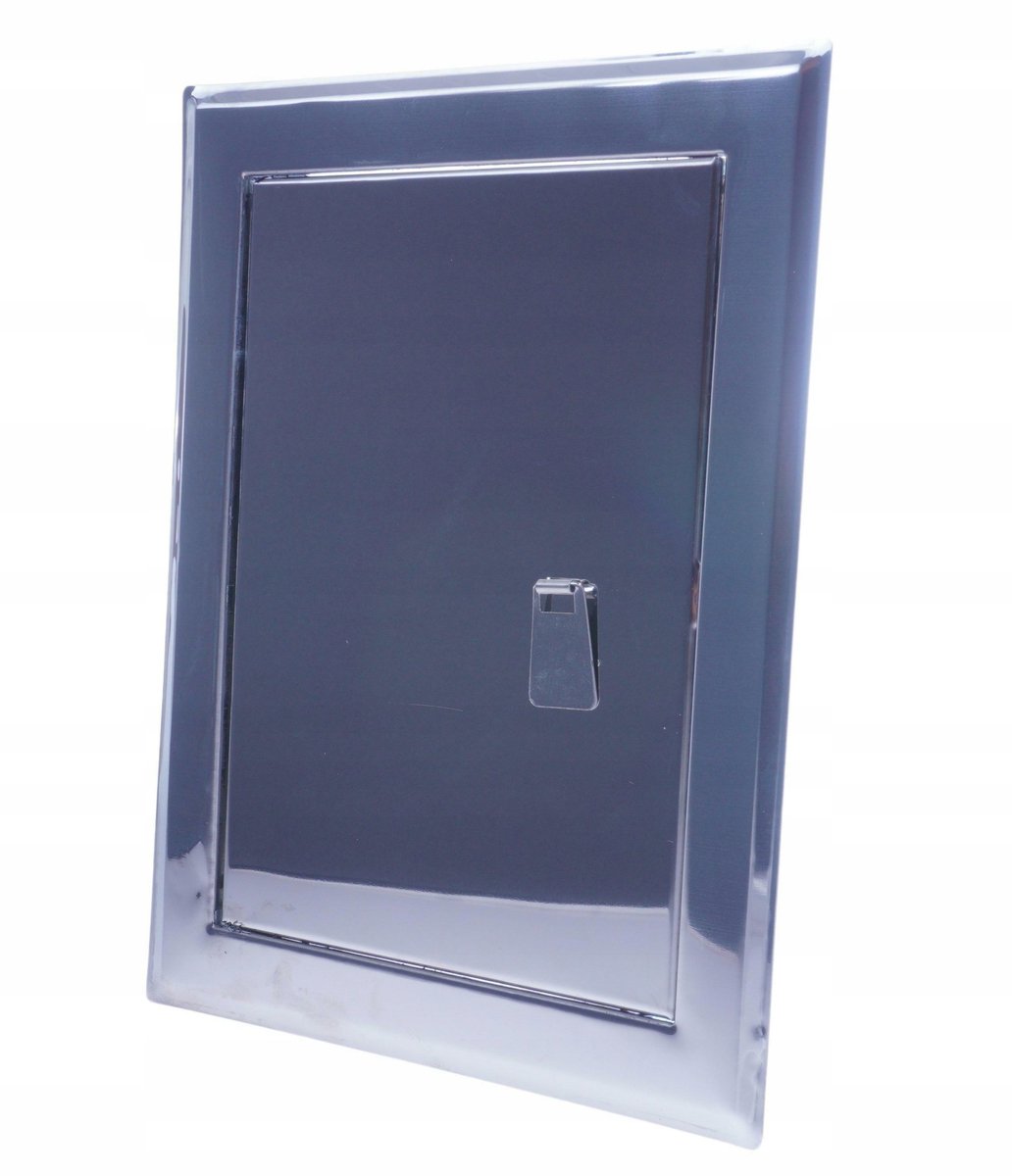 Inspectieluik 20x25cm RVS chroom metaal met handvat