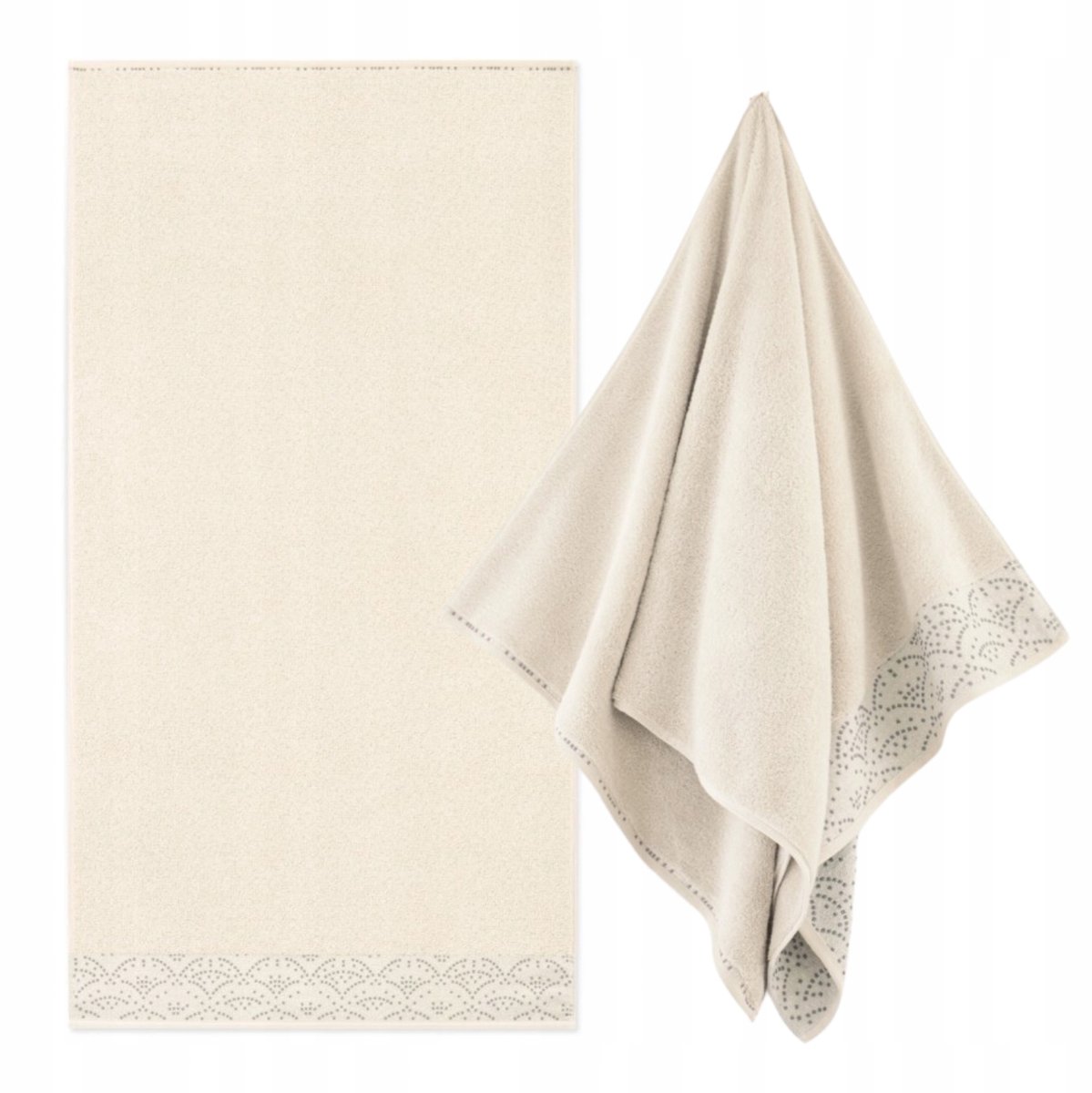 Zwoltex Ravenna Handdoek Beige 450g Katoen 50x90cm