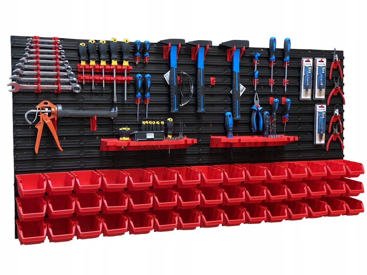 TABLICO Gereedschapswand 154,7x78 cm met Kuipjes & Haken - Made in Poland