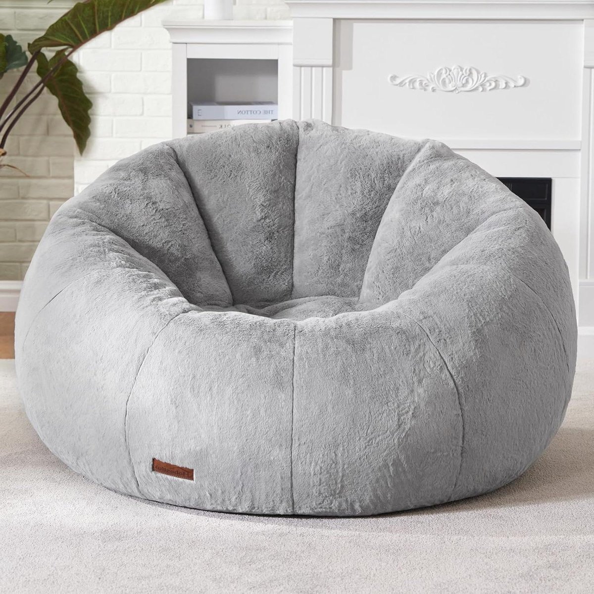 Zitzak Stoel - Grote Poef - Ontspannen Zitten - Ergonomisch Ontwerp - 127 cm - Grijs