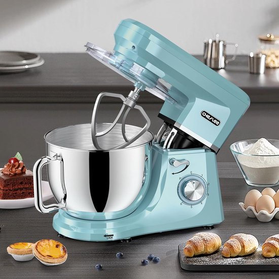 Krachtige Keukenmachine 2000 W met Kneed- en Roerfunctie, 6 Snelheden, Geluidsarm en RVS Kom van 7,2 l van Merkloos — afbeelding 4