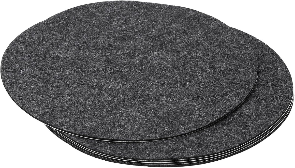 9 inch diameter lampbasis vilt, 5 stuks 2 mm dikte ronde zachte lijm antislip anti-kras rug vilt voor lamp meubels doe-het-zelf ambacht, donkergrijs