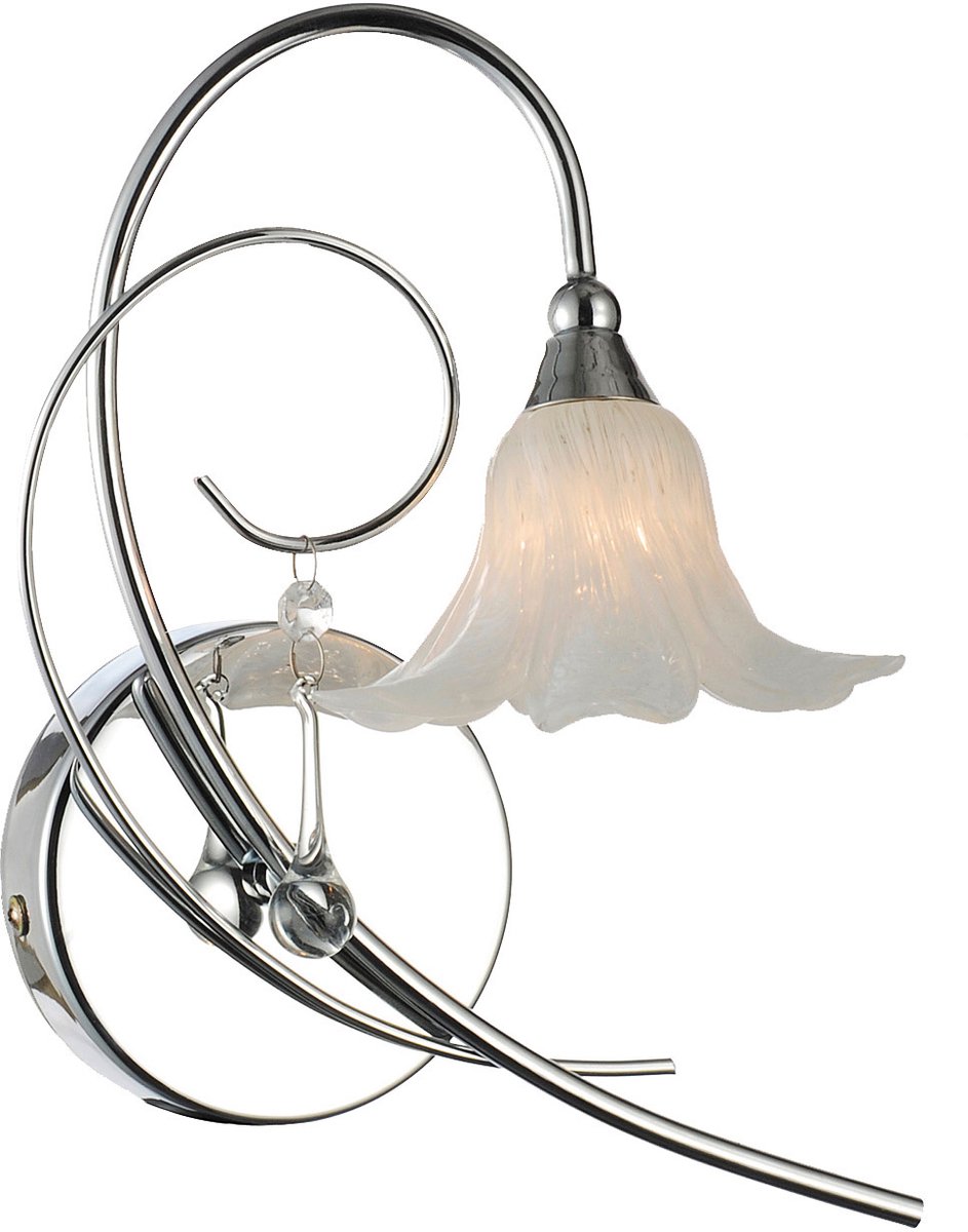 Tabor wandlamp in chroom met heldere glazen kap, incl. G9 LED-lamp 2,5W/210lm/2700K, IP20, 165x260x218 mm
