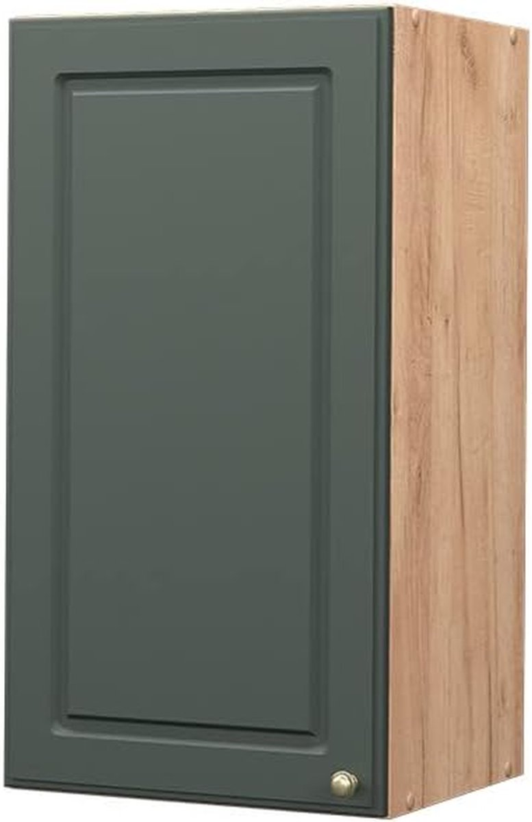 Hangkast Keuken - Muurkast Keukenkast - Keuken Organiseren - Soft-close Scharnieren - 40 cm Breed - Groen Goud