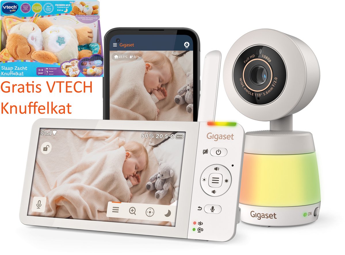 Gigaset Baby 700 Babyfoon met Camera en Nachtzicht in Kleur - Product - €298,00