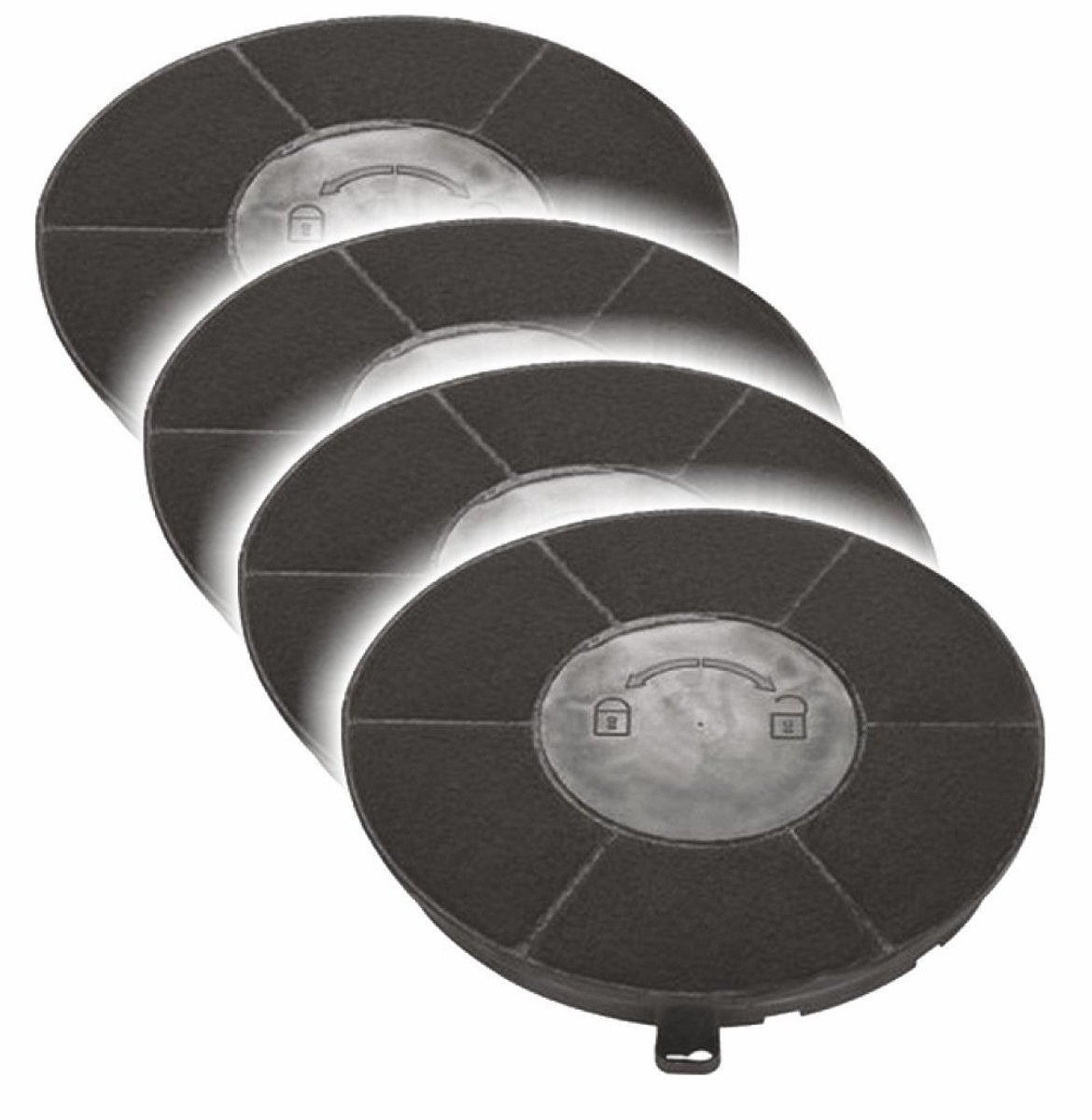 4x WPRO Koolstoffilter Type 48 / AMC037