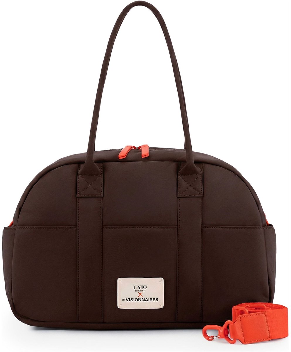 Unio Hamburg x Les Visionnaires handtas schoudertas Unio Bowling NY Chocolate donkerbruin