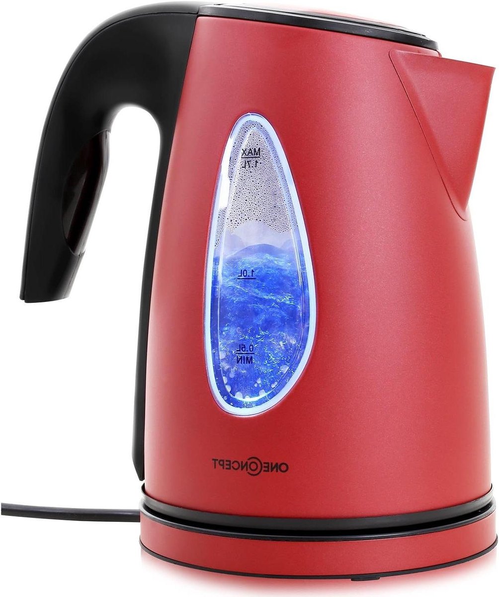 Elektrische Waterkoker - Theepot Draadloos - Snel Water Koken - Cool Touch Design - 17 Liter Capaciteit - Rood