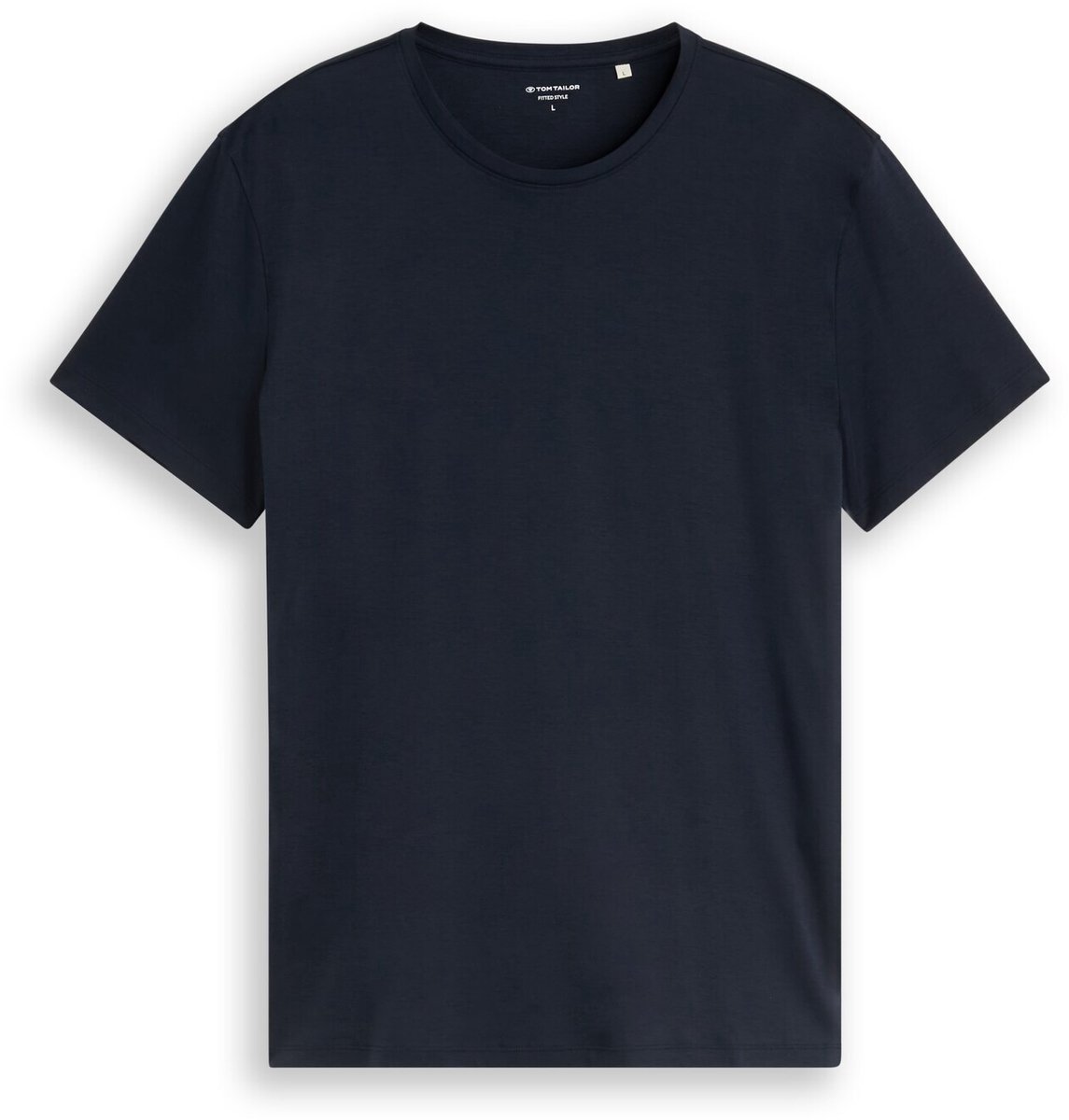 Tom Tailor - T-shirt in effen kleuren - Maat L - sky captain blue
