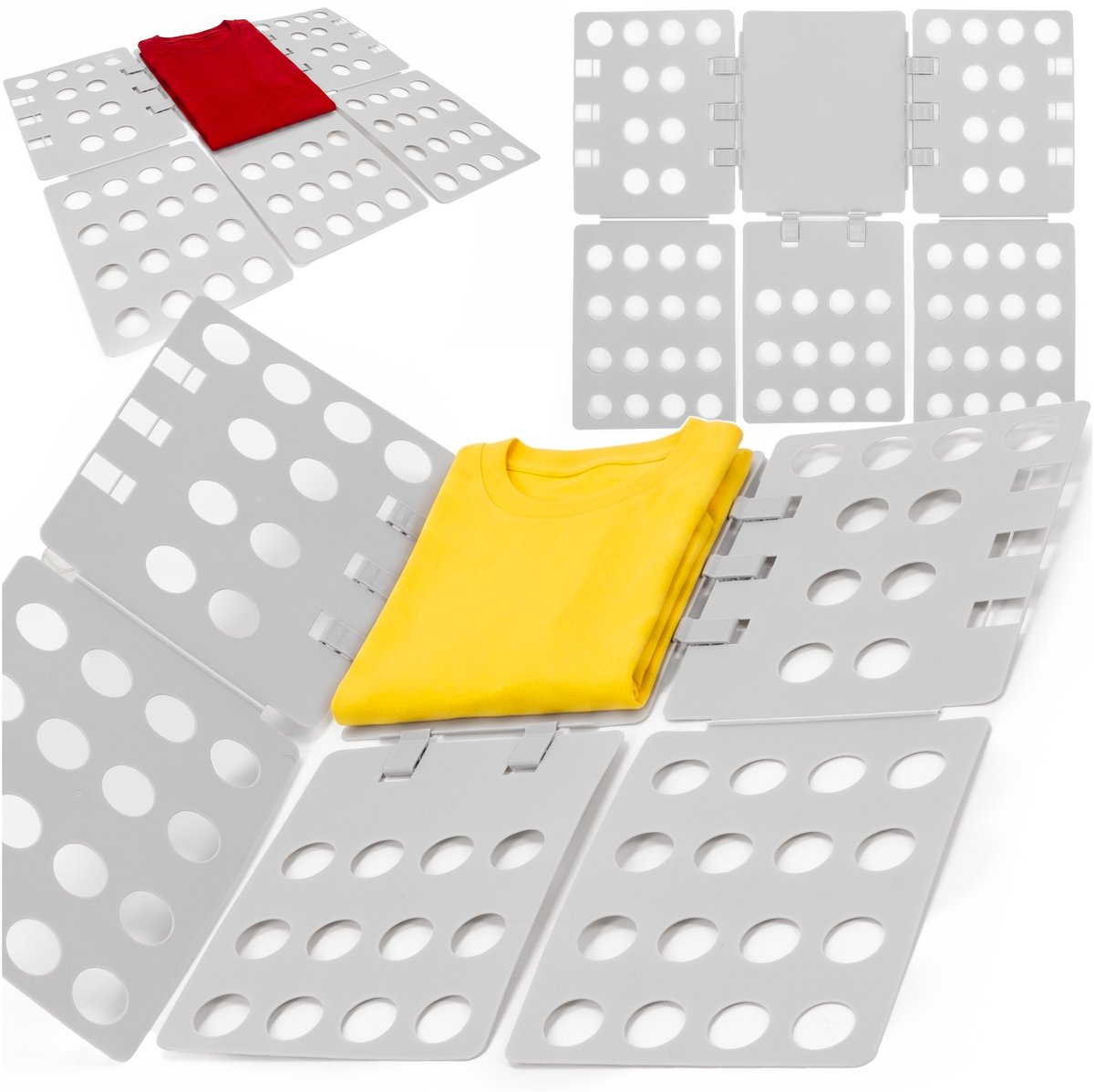 Springos Kleding Vouwplank - Kledingvouwer - Opvouwplank - Vouwhulp - Grijs