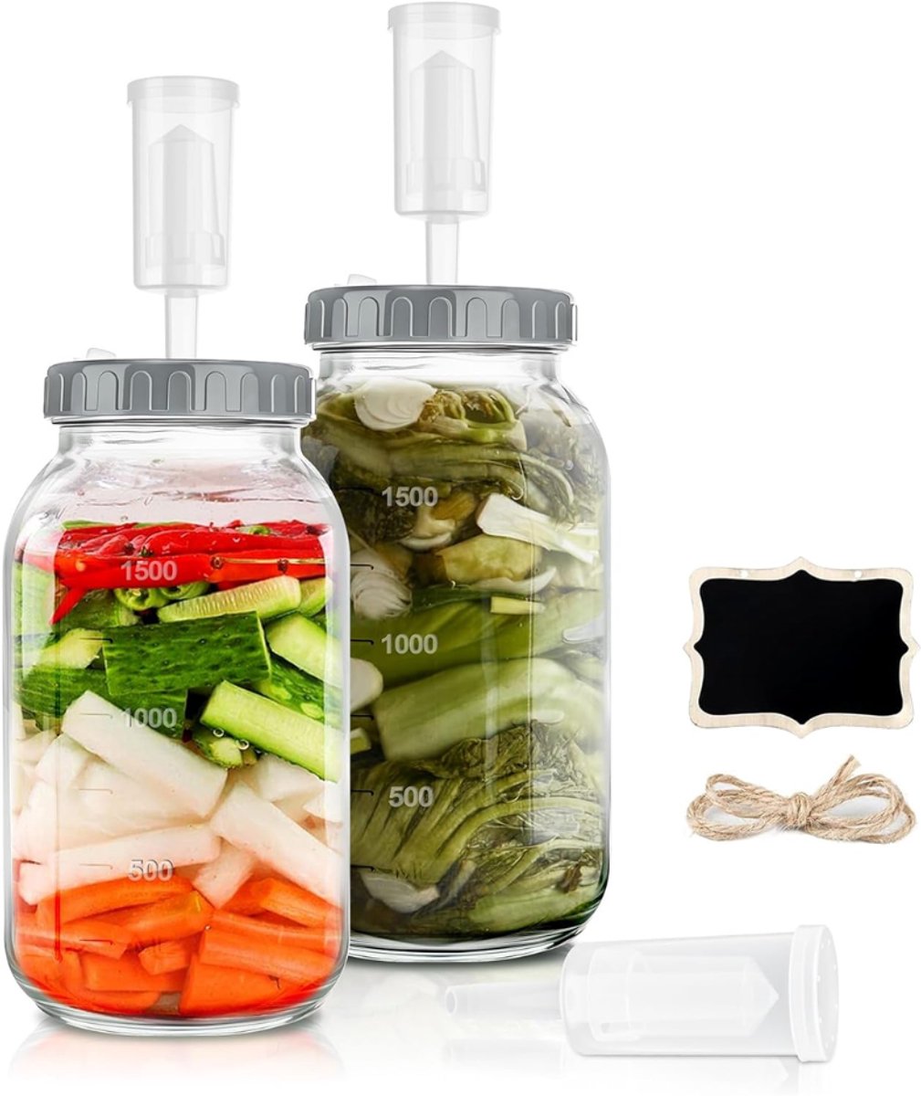 ZRNS® Fermentatiepot met Waterslot - Luchtslot - 2 Stuks - 2 Liter