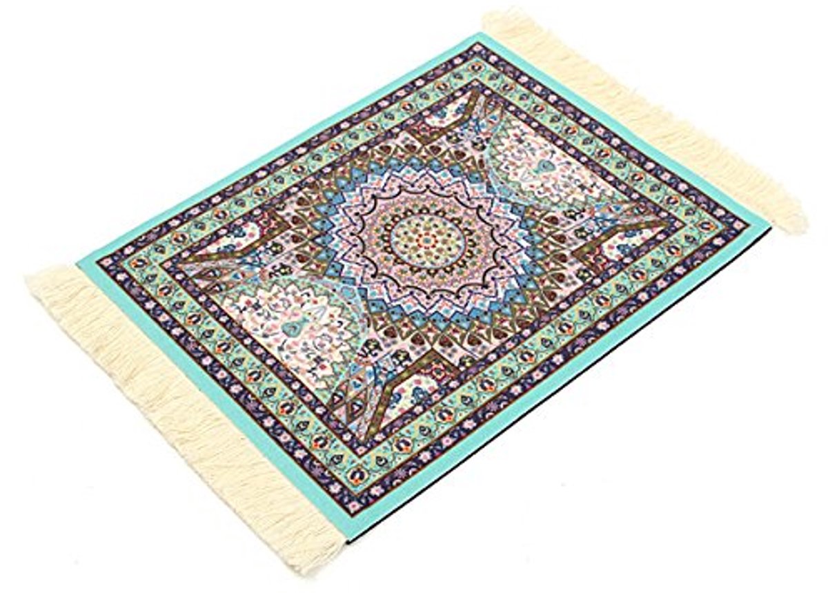28 cm x 18 cm Lichtblauw Boheemse Stijl Perzisch Tapijt Muismat Voor Desktop PC Laptop Computer
