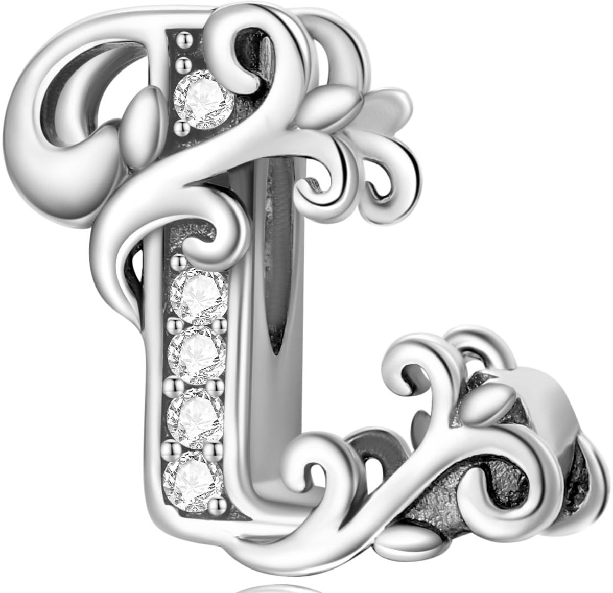 X240 Charm hanger dames letter A-Z voor armband 925 sterling zilver bedels geschikt voor Pandora armband en halsketting, compatibel met Europese armbanden voor vrouwen meisjes