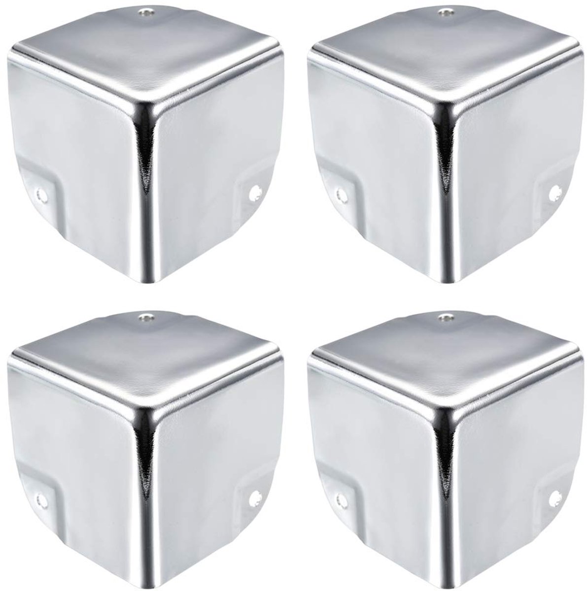 sourcing map Hoekbescherming randbescherming afdekking metalen doos zilver kleur 50 x 50 x 50 mm 4st