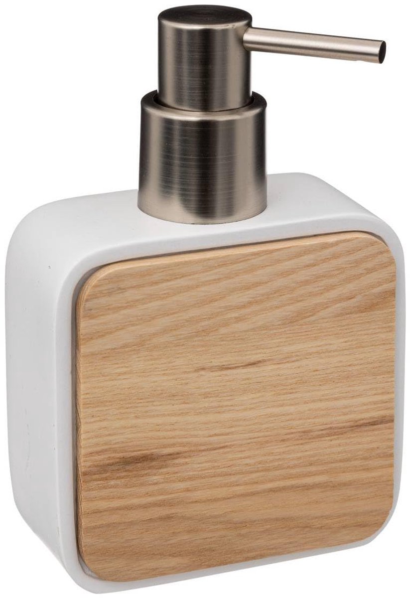 5five - Zeepdispenser van natuurhars, wit