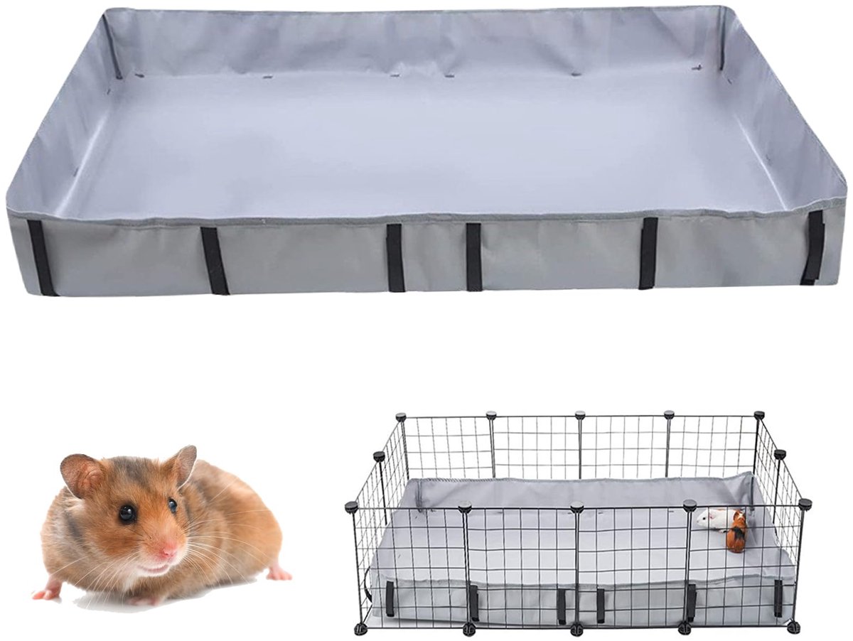 kooi - waterdichte Oxford-stof voor habitat, cavia's beddengoed liner en wasbare PIPI pads voor konijnen en hamsters 122 x 61 x 10 cm