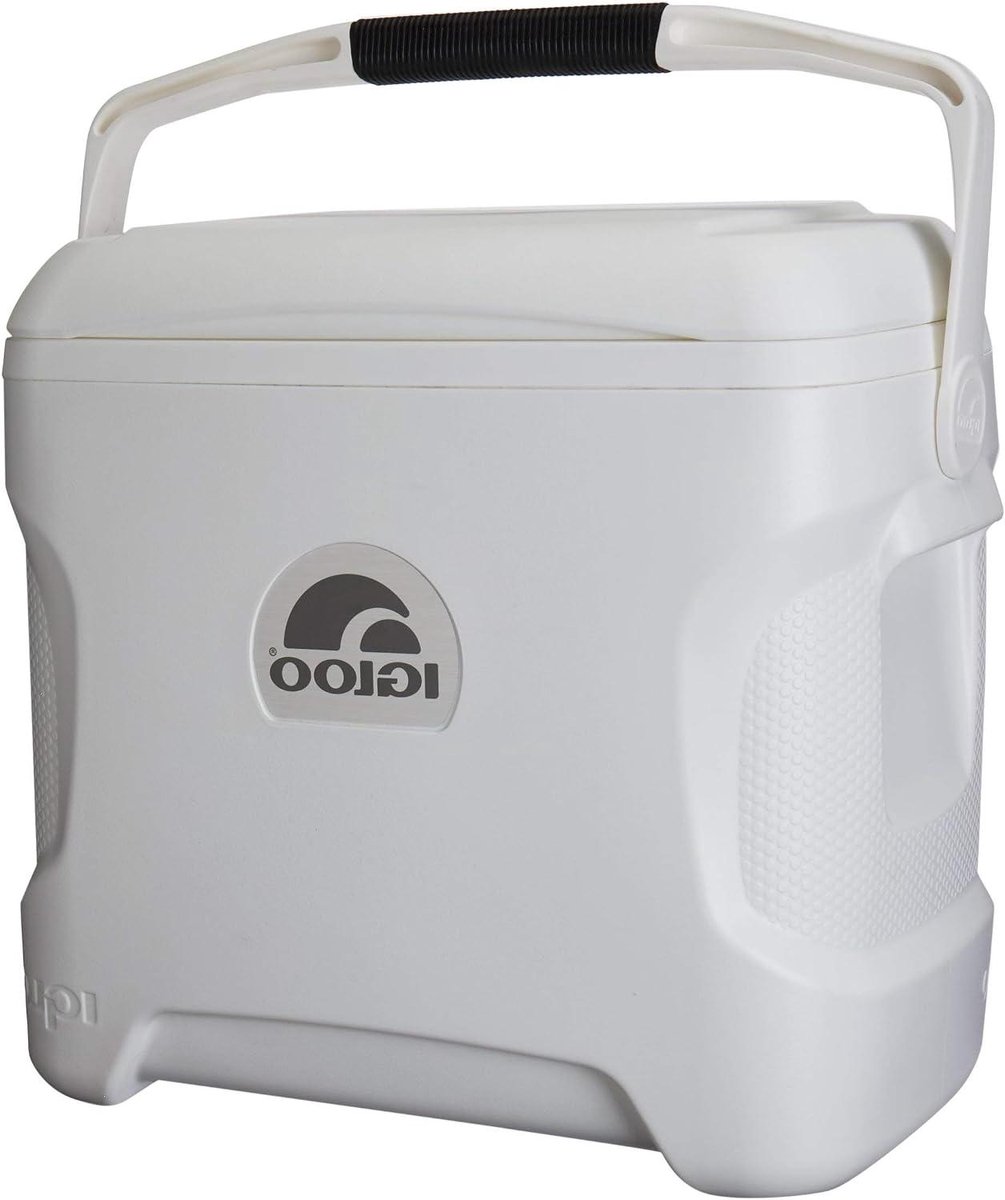 Marine Koeler - Isolatiebox Outdoor - Dranken Koel Houden - Tot 5 Dagen IJs - 30 Quart - Wit