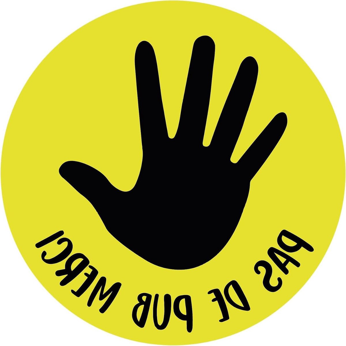 Brievenbus Plaquette - Opschrift Bord - Geen Reclame - Zelfklevend Acryl - 8 x 8 cm - Geel