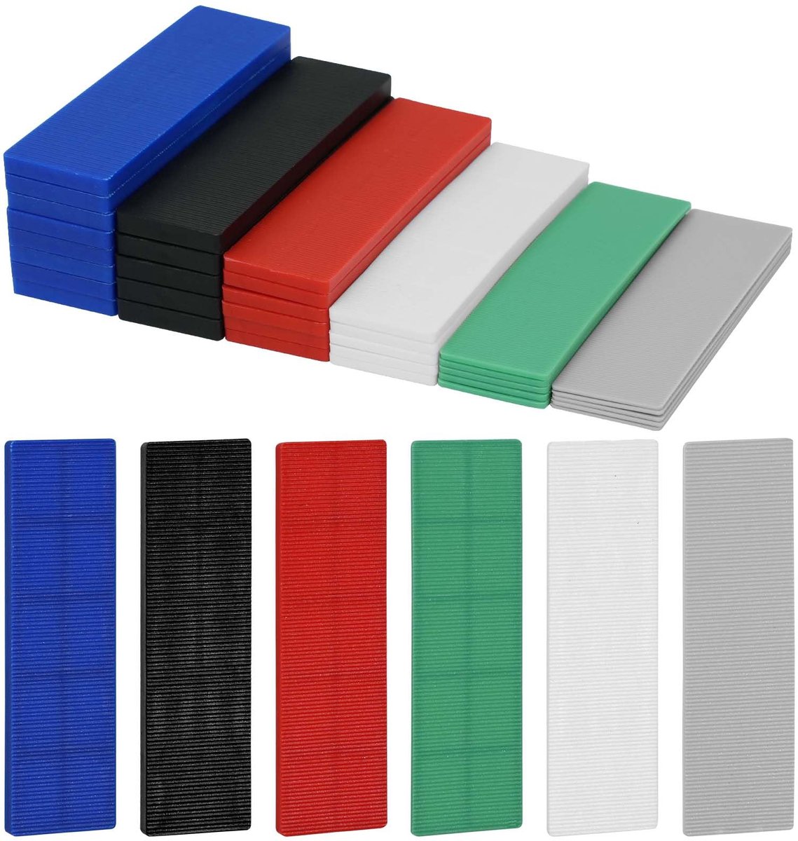 86 stuks afstandsbussen kunststof, set met 6 sterktes afstandhouders, 100 x 28 mm / 4 x 1,1 inch onderlegplaten kunststof voor deuren, ramen en tegelwerk