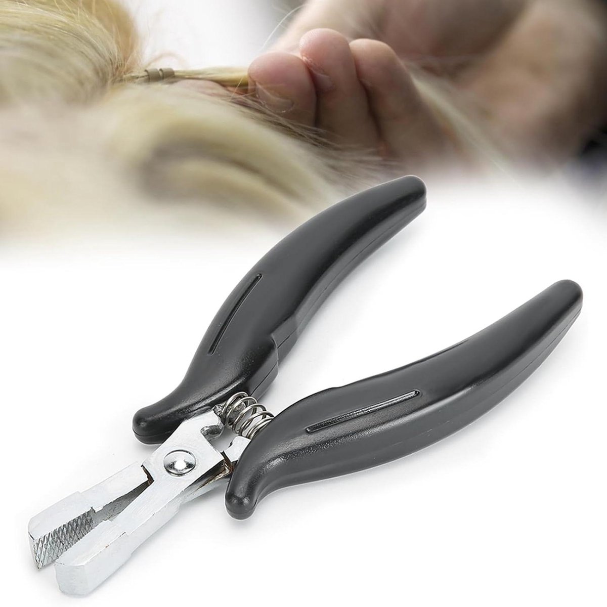 Extension Tang - Haarverlenging Tool - Haar Bevestigen - Antislip Handgreep - 19.8 x 7.8 x 2 cm - Zwart
