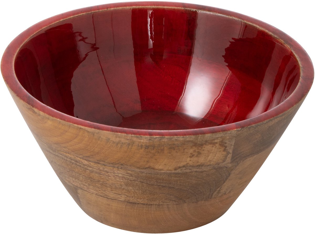 J-Line Kom - mangohout - donkerrood/naturel - medium