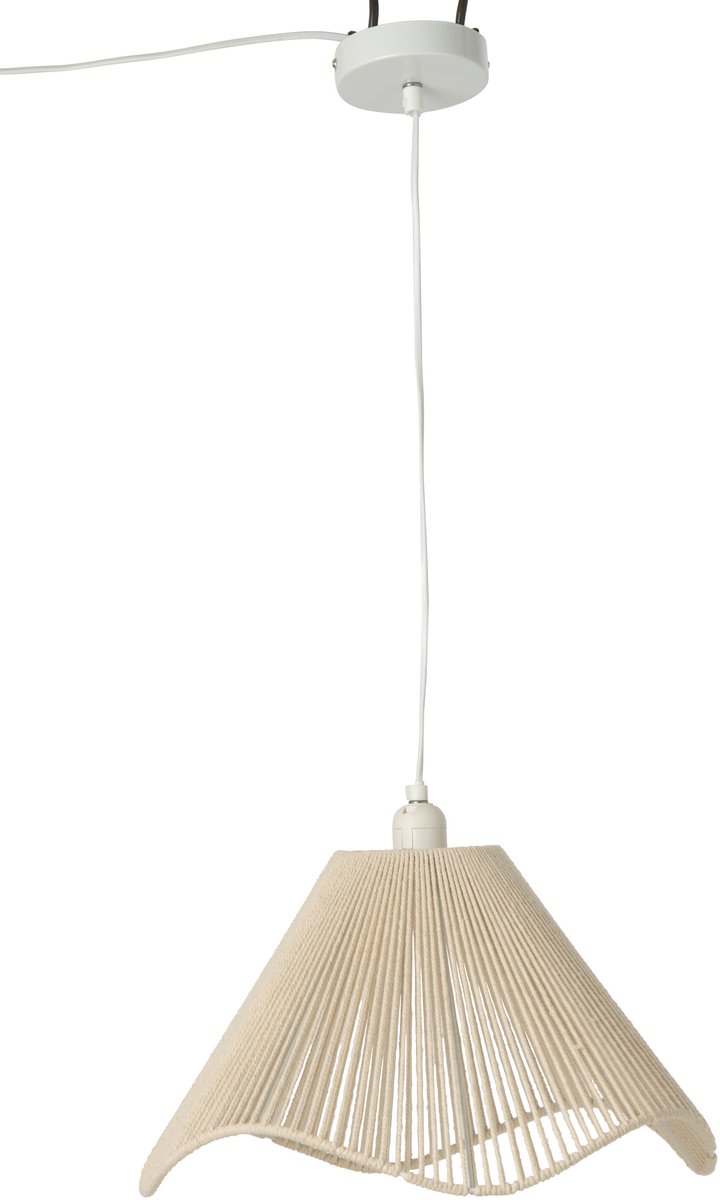 J-Line hanglamp Touw - vlas - greige - small