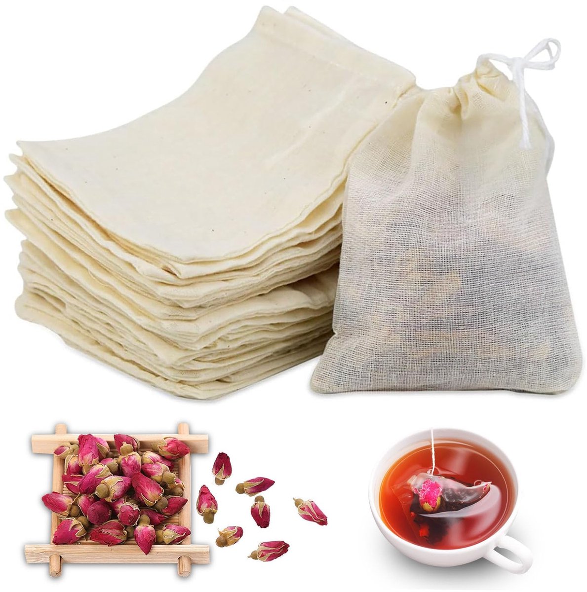 45 stuks jute geschenkzakjes, 3 maten jute sieradenzakjes, jute zakken met trekkoord voor geschenken, sieraden, DIY, Kerstmis, Fiesta, bruiloft, gastgeschenken