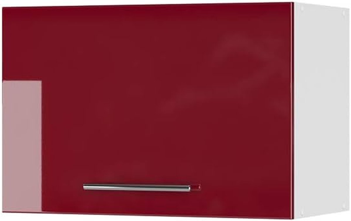 Keukenkast Hangmodel - Keukenmodule Kast - Keuken Opbergen - Softclose Scharnieren - 60 cm Breed - Bordeaux Hoogglans