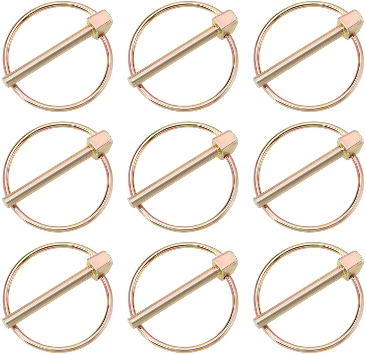 Splitpennen Assortiment Kit 4.5x40mm Gegalvaniseerd Koolstofstaal voor Landbouwtractoren Trailers Vrachtwagens Maaiers Tuin Linch Pin