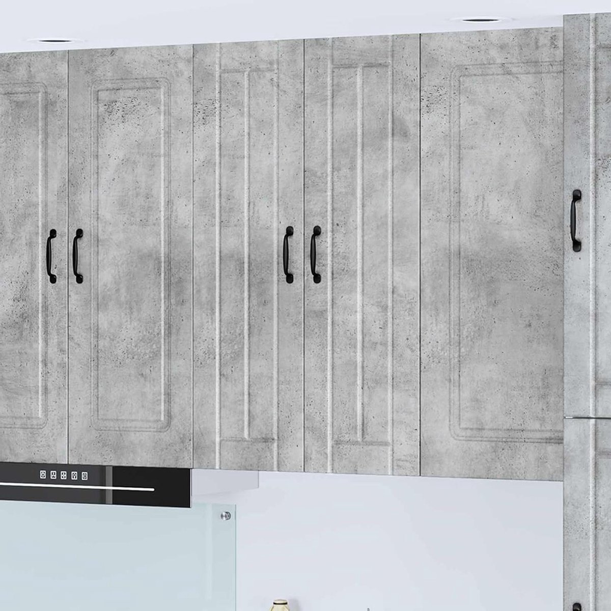 Keukenkast - Hangend opbergmeubel - Keuken organiseren - Modern design - 60 x 100 cm - Beton grijs