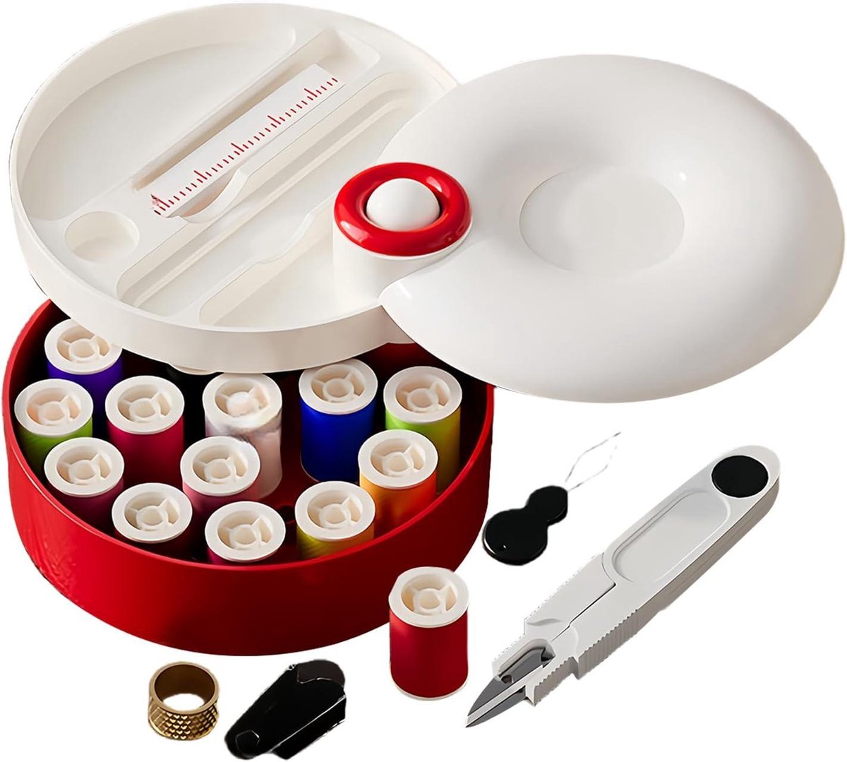 Kleine naaiset - Reis naaiset - Kleding repareren - Magnetische naaldhouder - Compact formaat - Niet gespecificeerd