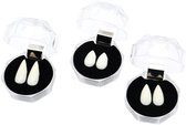 3 Paar vampiertanden - vampier tanden nep-tanden - 13 mm /15 mm/17 mm - Halloween-decoraties Cosplay-feestaccessoires - voor Halloween, gala's, banketten - Wit - LOUZIR