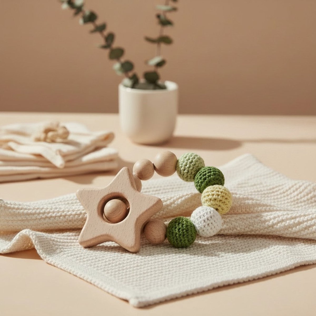 Nuvinokids® Kraamcadeau Jongen Dino - 6-delige Babyset 100% Katoen - Handgemaakt Geboortecadeau - Babyshower - BPA Vrij – foto 7