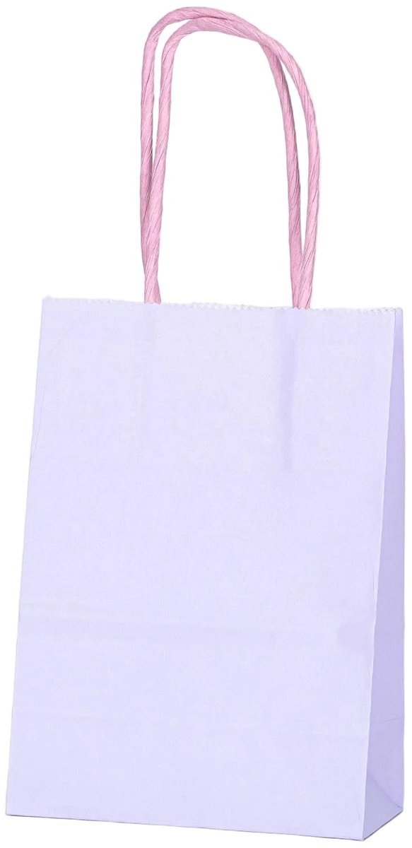 Papieren Draagtas - 60 Stuks -Licht Paars - 11x15x6cm - Papieren Tasjes - Kraft Tas - Tassen - Cadeau Tas - Hoogwaardig Kraft Papier - Eco-vriendelijk - Ideaal voor Geschenken - Lasentopack